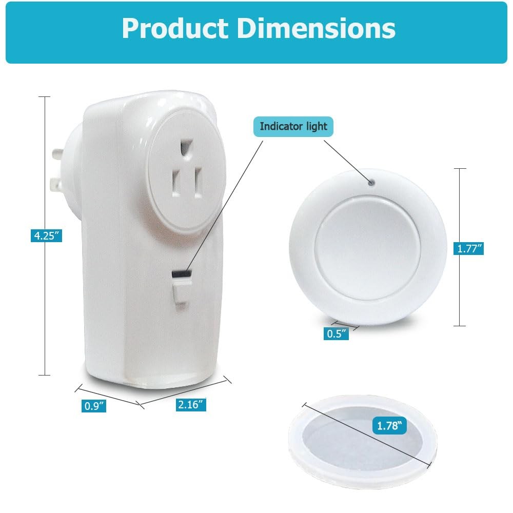 Disposal Sink Top Switch, Garbage Wireless Switch - Remote White