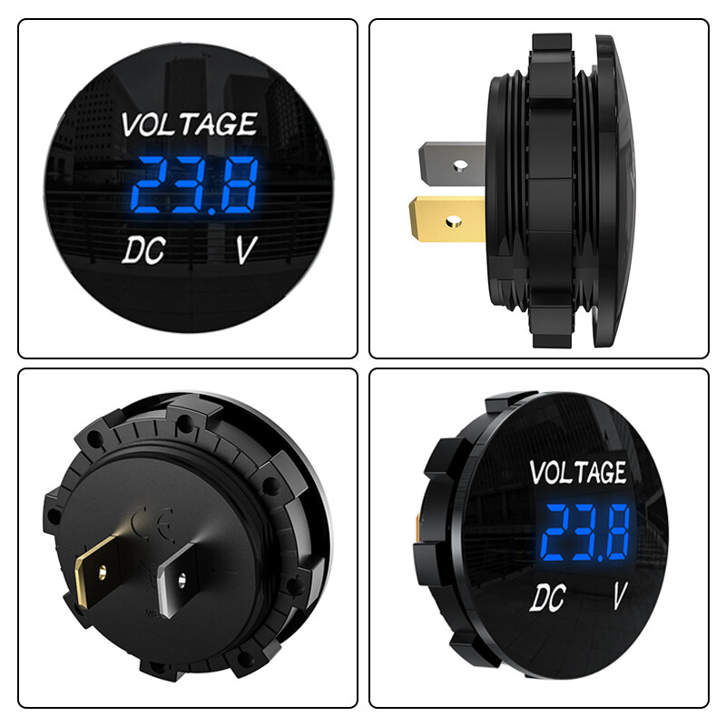 DC 5V-24V Digital Panel Voltmeter LED Display Voltage For Motorcycle Car Auto
