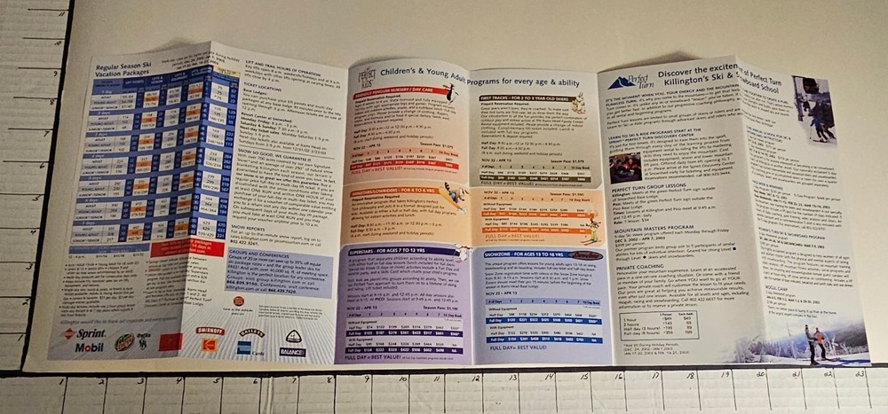 2002/03 KILLINGTON & PICO BROCHURE. MINT. See Description