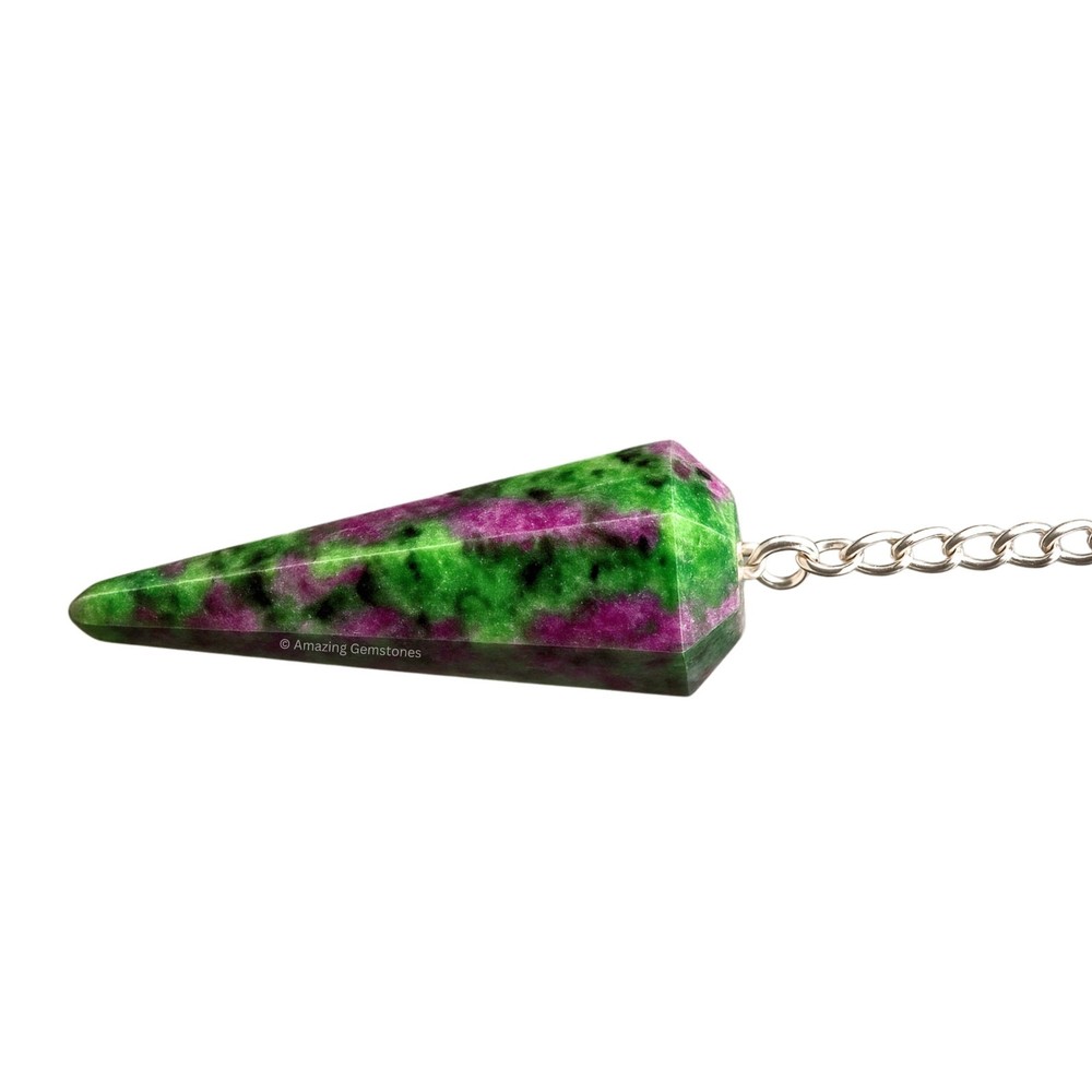 Ruby Zoisite Dowsing Crystal Pendulum
