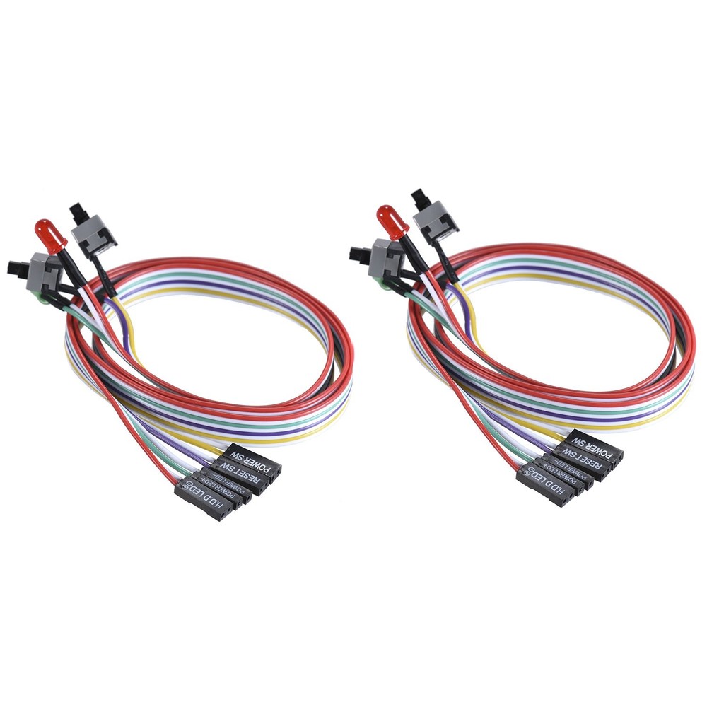 Warmstor 2 Pack 2-Pin PC Power Switch Cable 27-inch Desktop On 27inch, 2-PACK