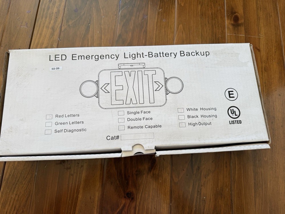 Thomas & Betts UQLXN500R-2LED Plastic LED Red Exit Sign with lights