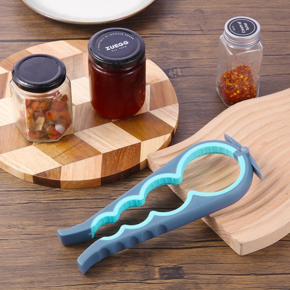 Jar Opener for Weak Hands Arthritis Multi Lid Gripper Blue Grey