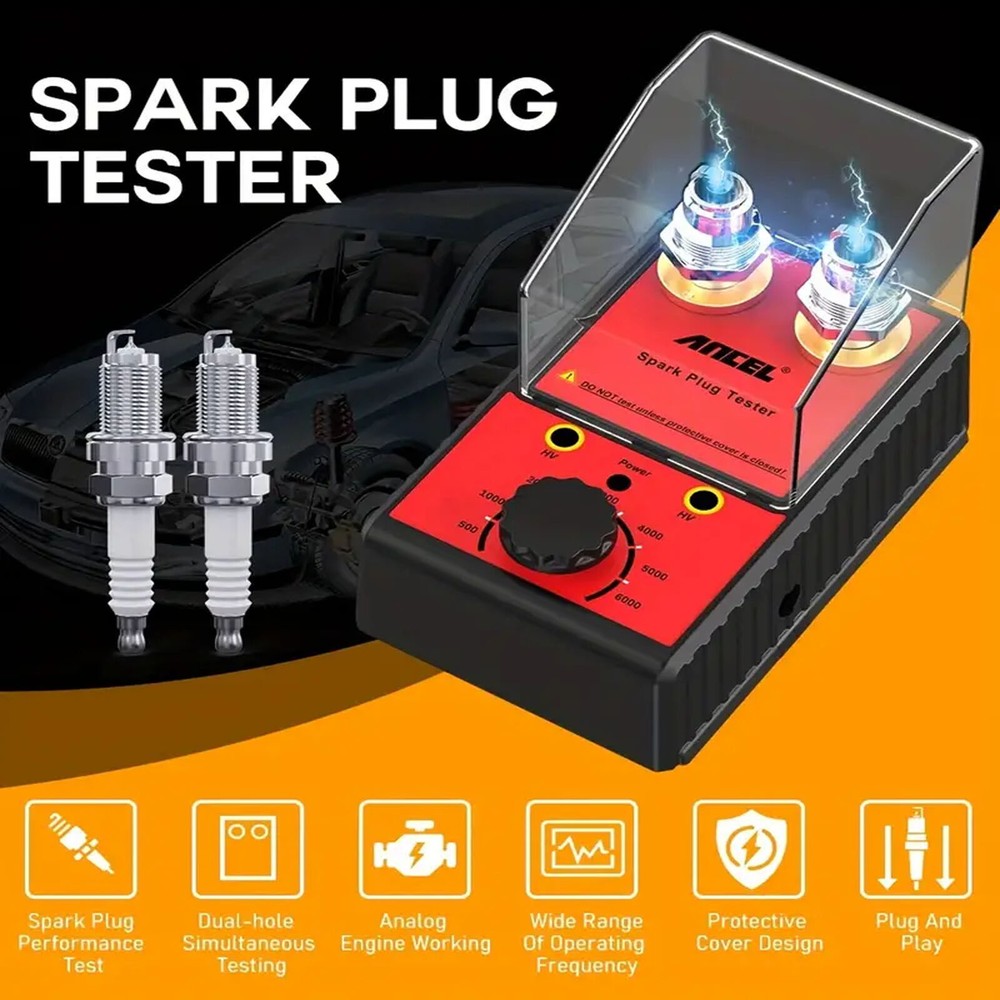 Car Ancel Spark Plug Tester Auto Ignition System Tester Diagnostic Test Tool