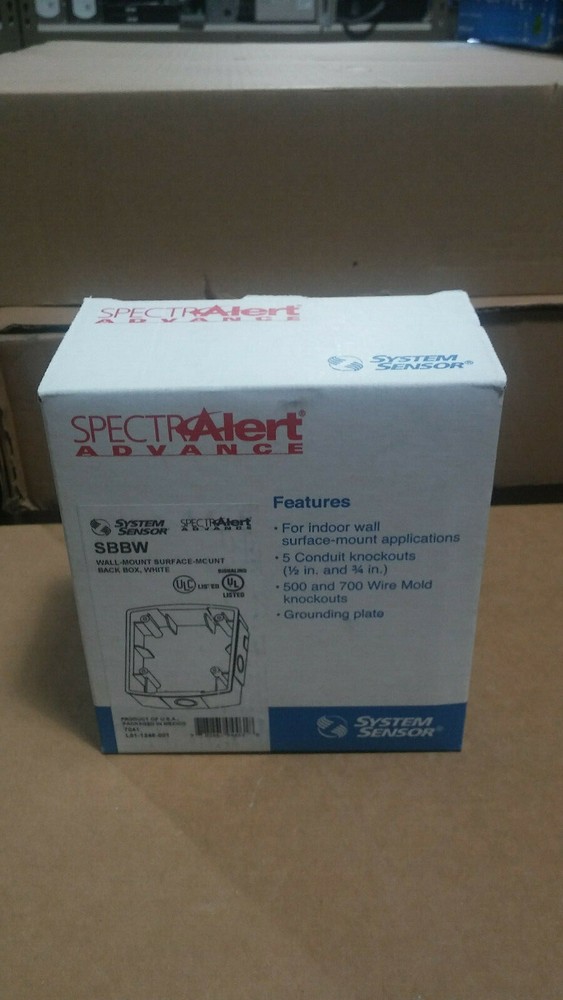 SYSTEM SENSOR SPECTRALERT Advance SBBW White Wall Mount Surface Mount Back Box