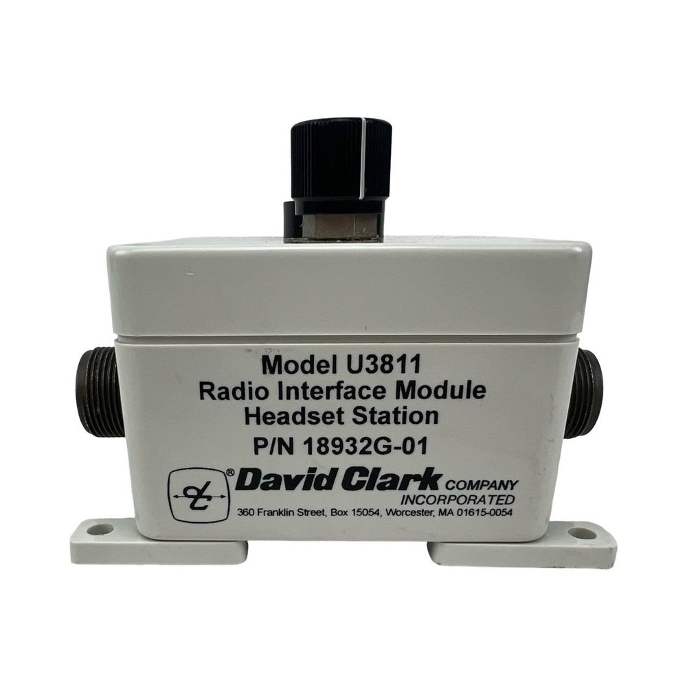 David Clark U3811 18932G-01 Radio Interface Module Headset Station