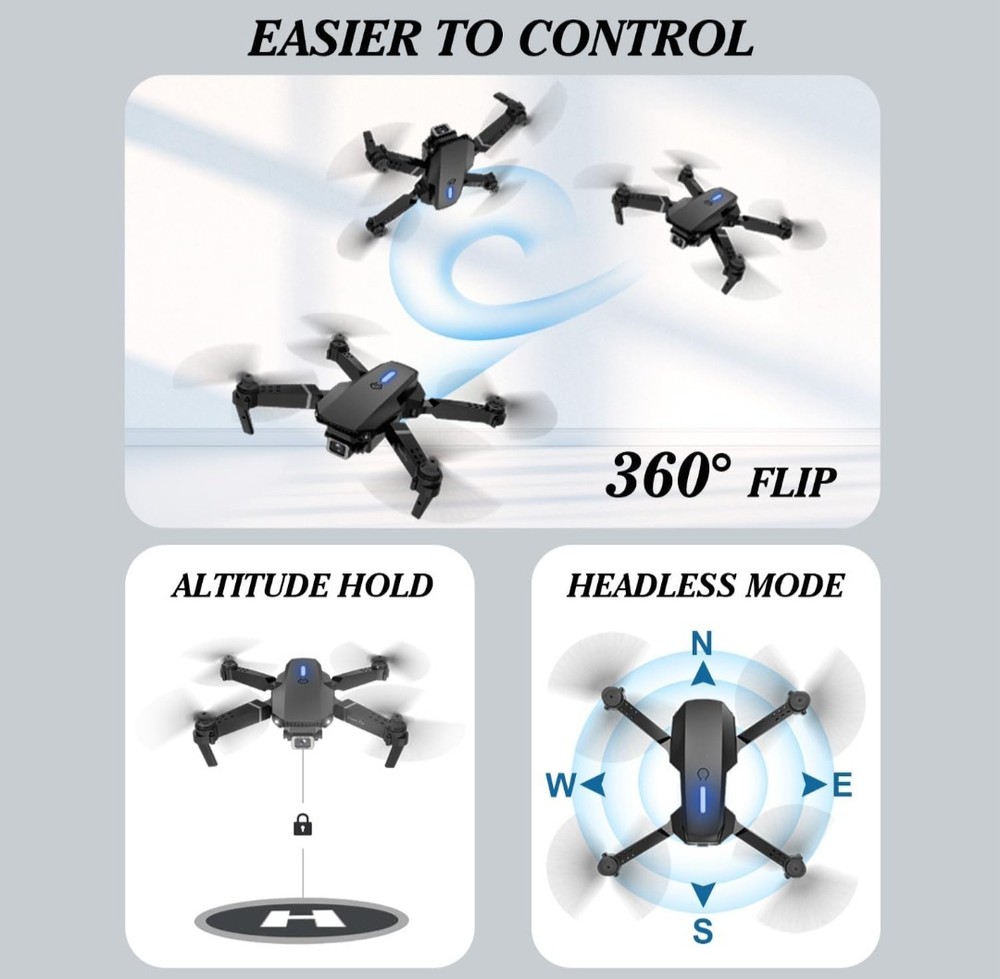 Drone with Dual Camera, Foldable RC Drone