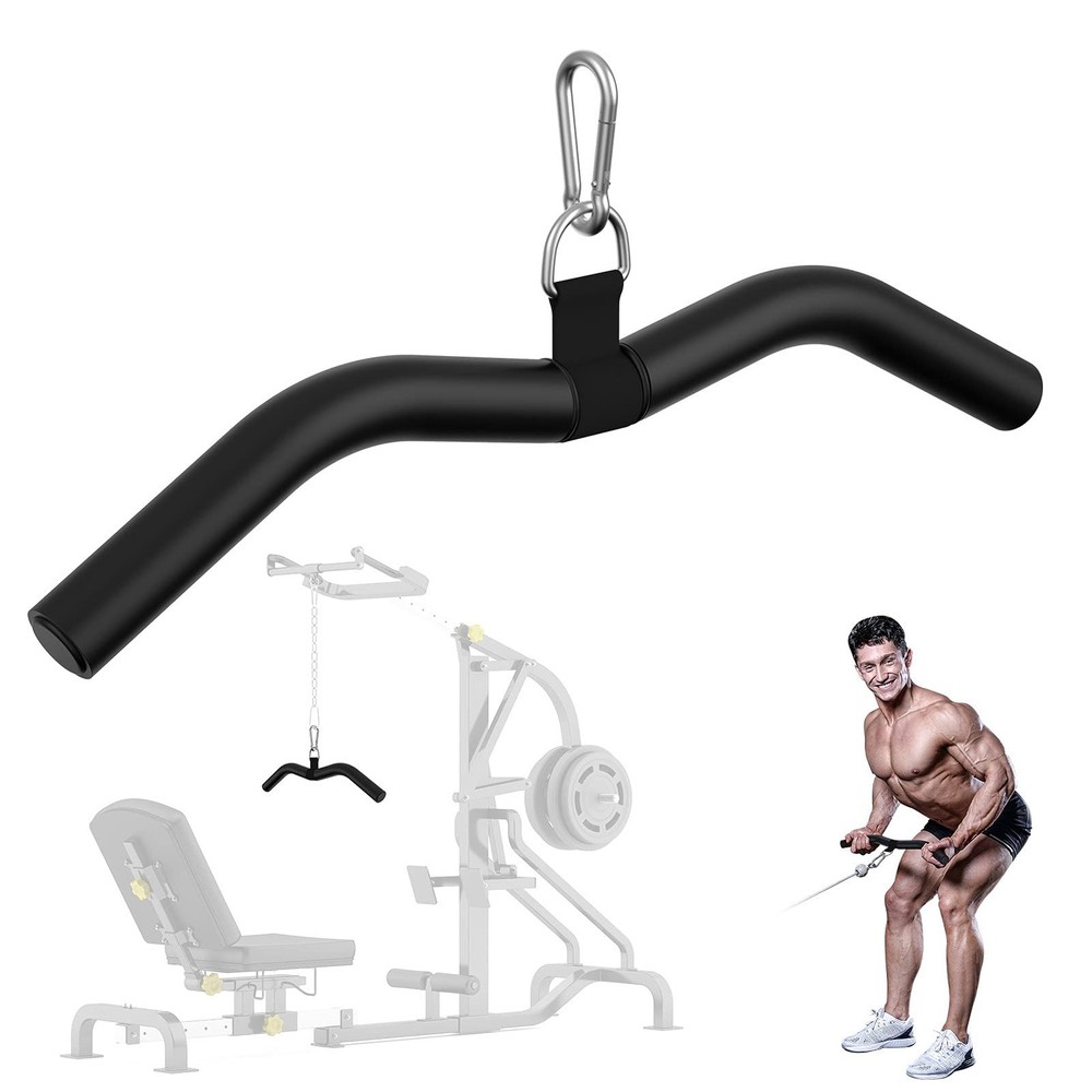 Upgraded LAT Pulldown Bars, 19" Pull Down Bar Attachments for Home Gym,...