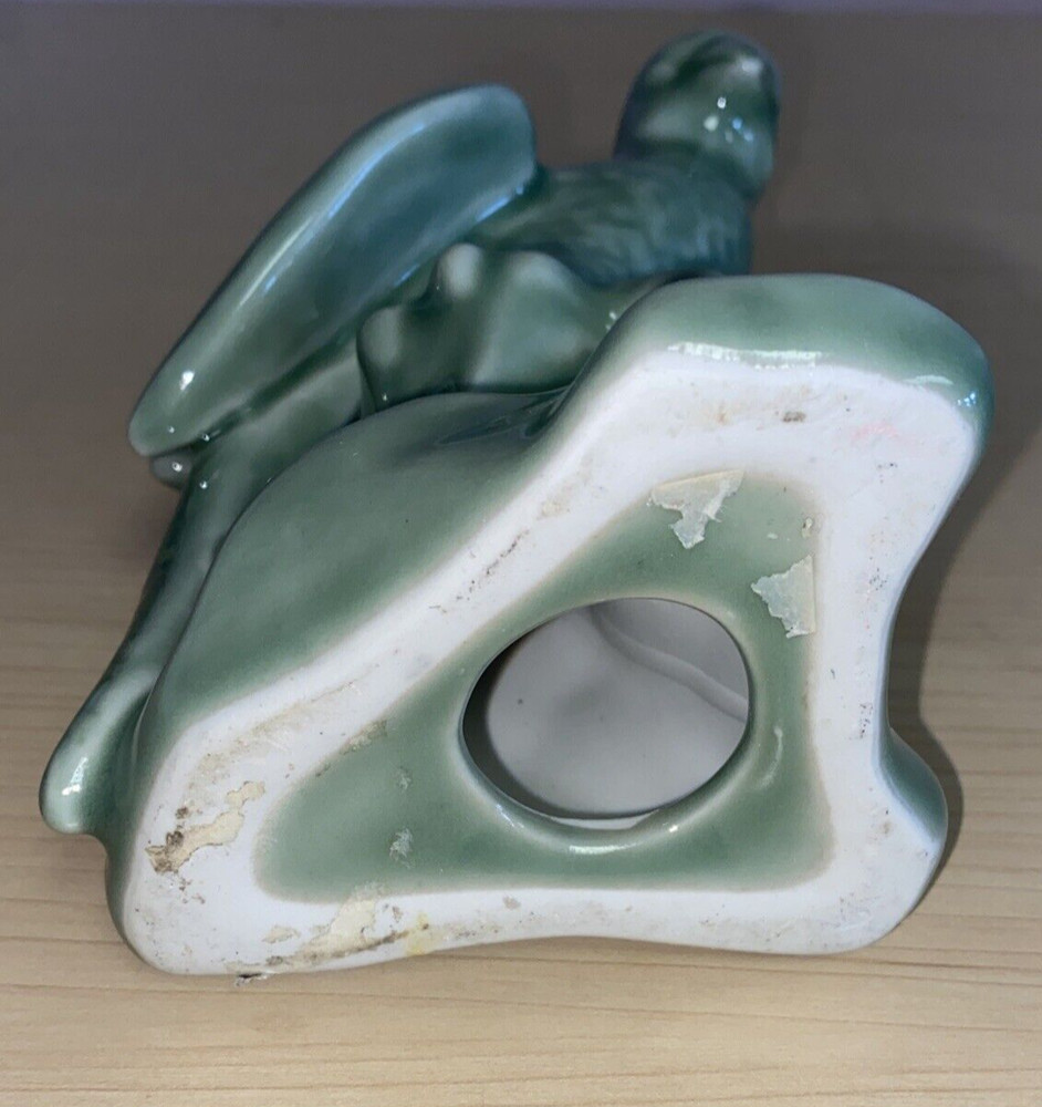 MCM Ceramic Parrot Green Figurine