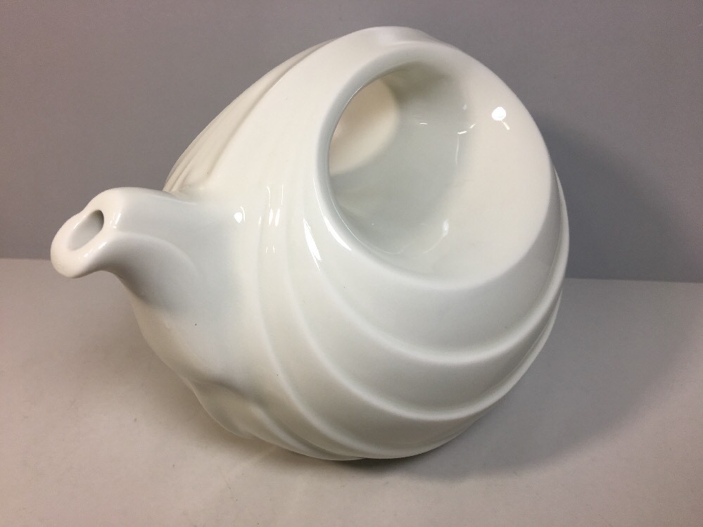 Hall Teapot #1400 White Rhythm Without Lid Mid-Century Modern
