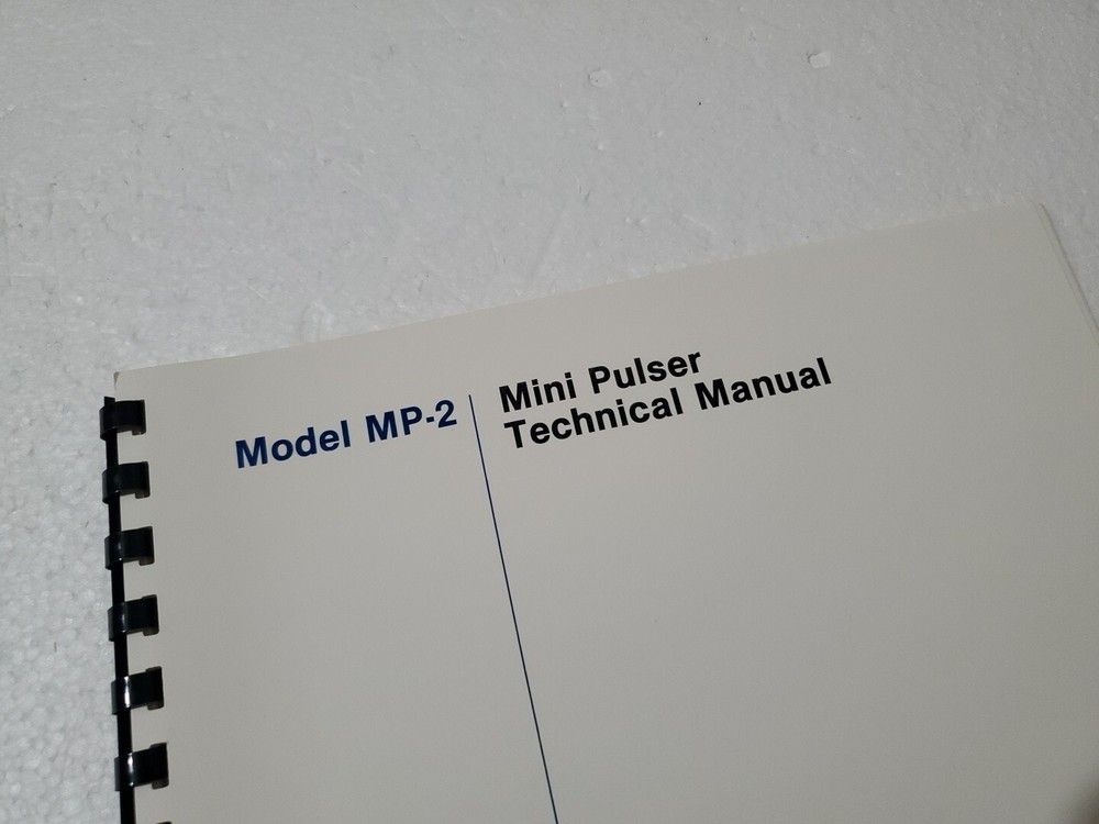 EBERLINE LABORATORY Mini Pulser MP-2 TECHNICAL MANUAL 1989