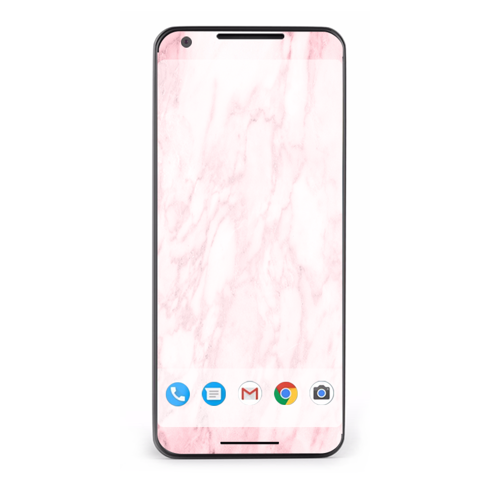 Google Pixel 2 Skins Decal Wrap Rose Pink Marble Pattern