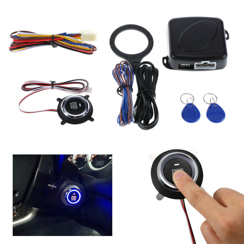 Car Alarm Push Engine Start Stop Button Lock Ignition Immobilizer Keyless System