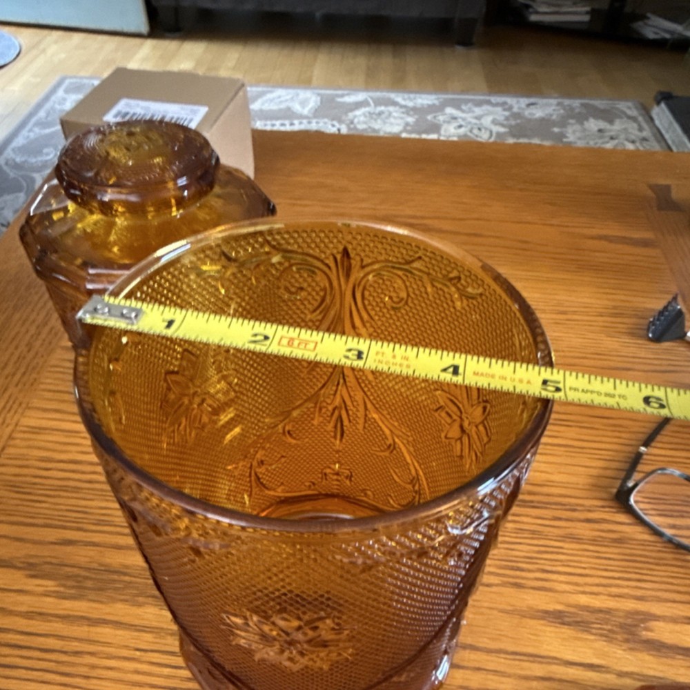 Indiana glass tiara pattern amber colored