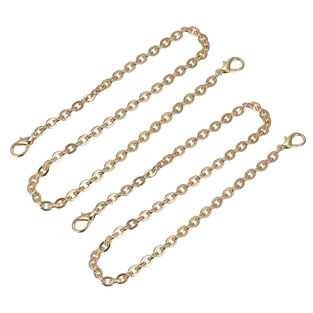 24"x0.22" Purse Chain Strap, 2Pcs Purse Handle Shoulder Replacement Strap Gold