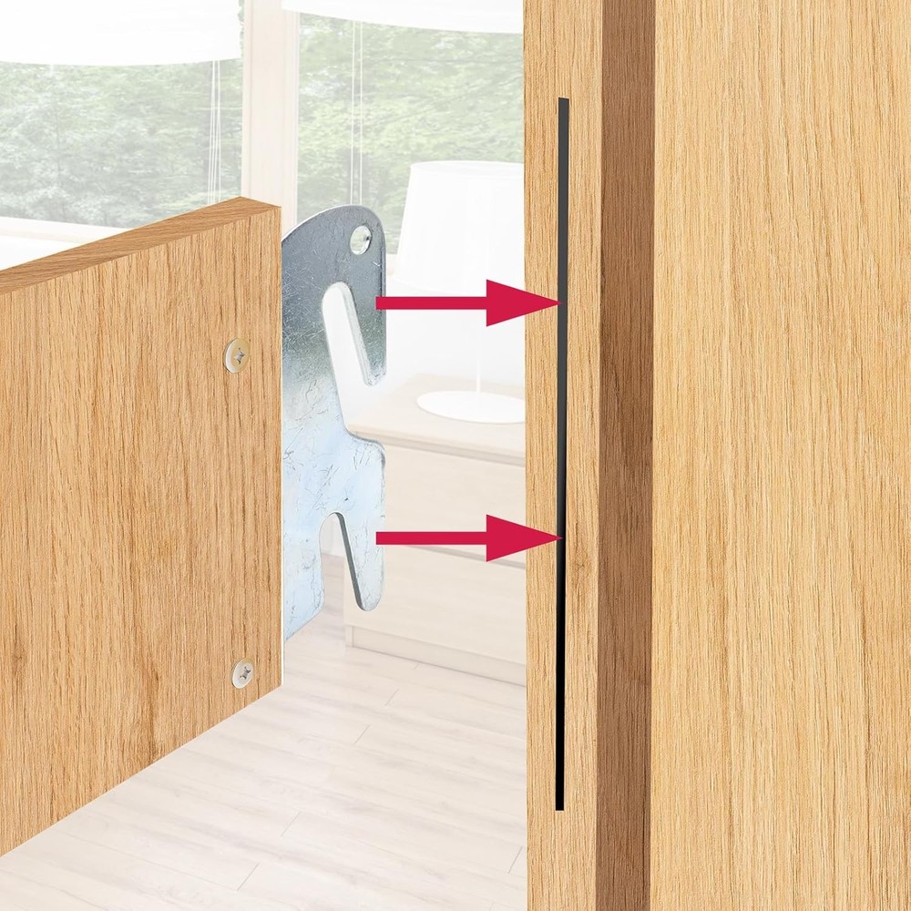 Bitray Wood Bed Plates Rail Hook for Frame silver A