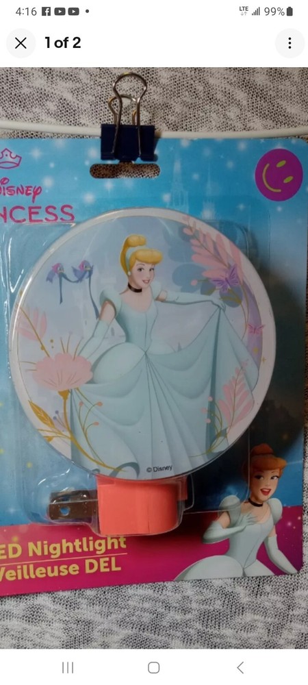 NIP CINDERALLA DISNEY PRINCESS LED NIGHT LIGHT