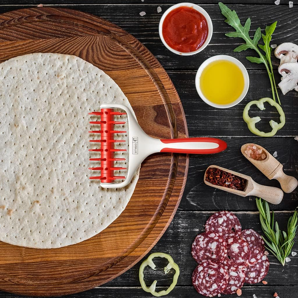 Pizza Dough Docker, Pastry Roller with Spikes, Pizza Docking Tool for Home & Com