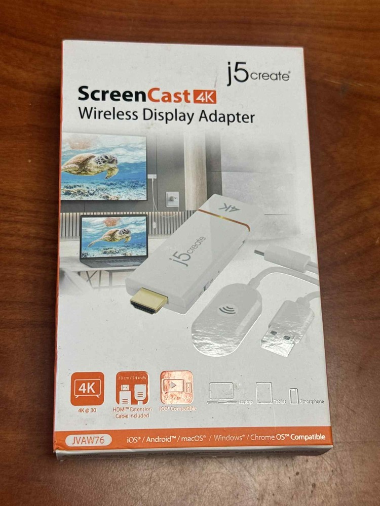 j5create - ScreenCast 4K Wireless Display Adapter - White