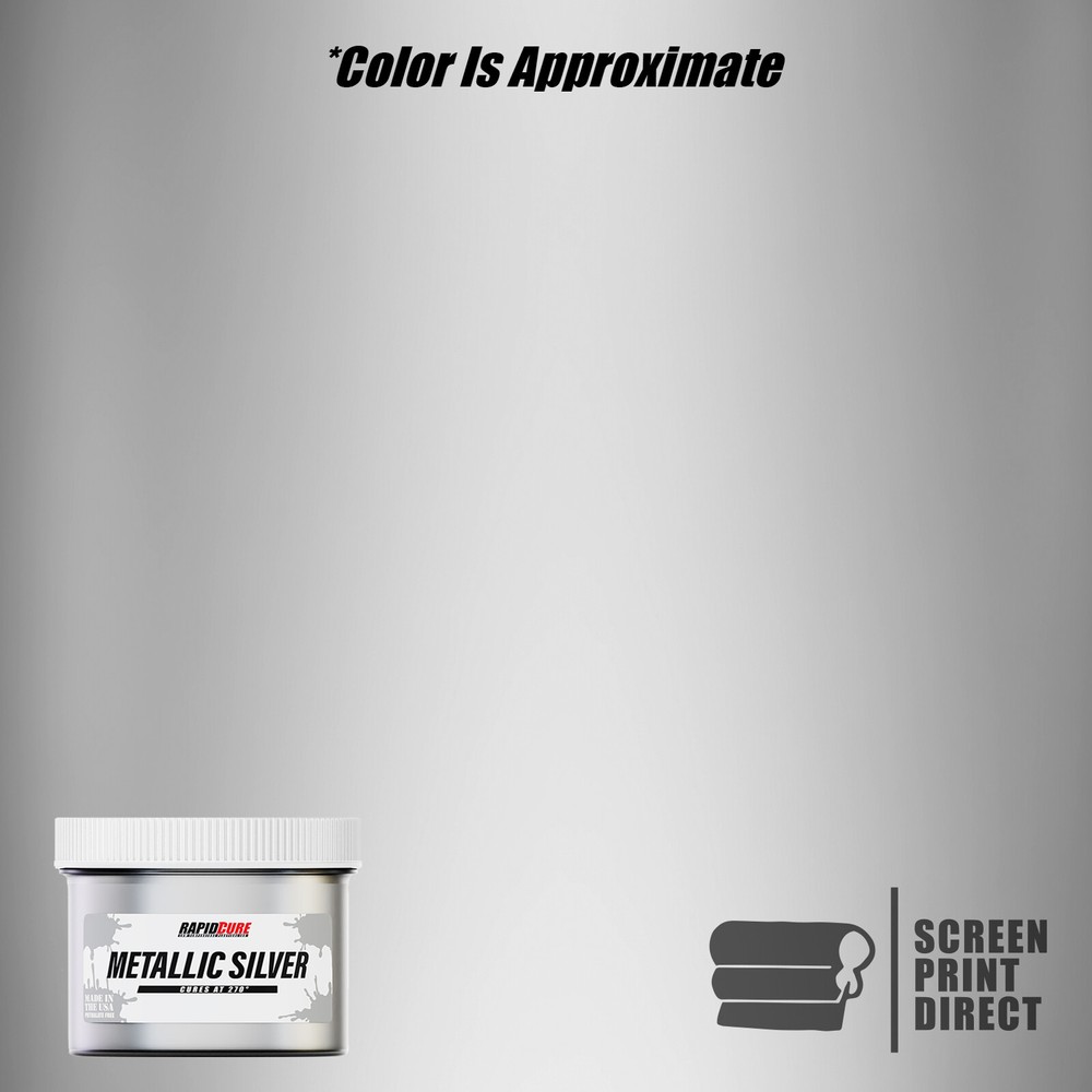Ecotex® Metallic Silver - Premium Plastisol Ink for Screen Printing - Cure 270F