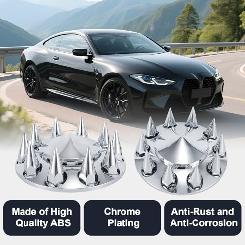Front Axle Cover ABS Chrome Plastic Kits with 33mm Push-on Front 2-Push-on