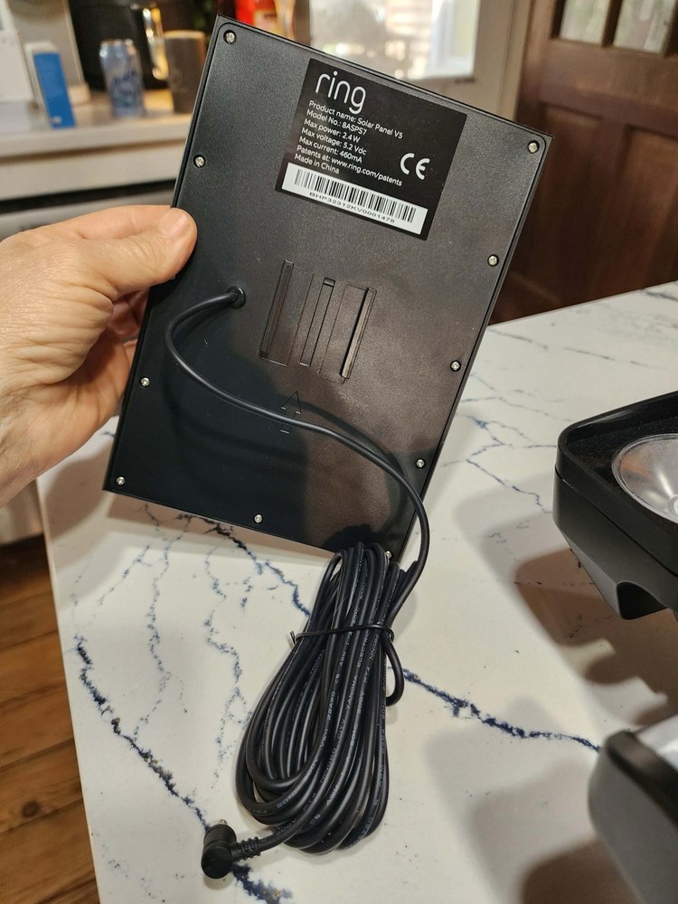Ring Solar Floodlight Motion Light W/ Panel Open Box Untested Complete