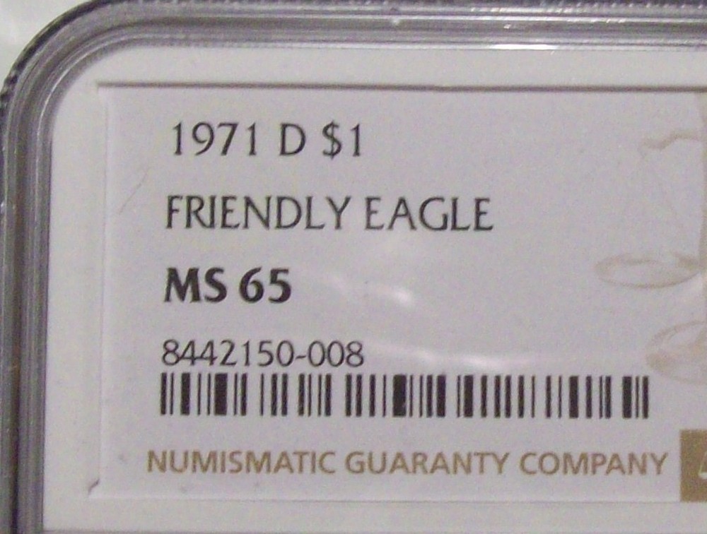 1971-D Friendly Eagle Eisenhower Dollar-NGC MS 65 #3