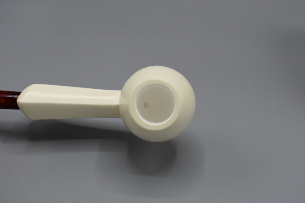 Fancy Smooth Egg Pipe New Block Meerschaum W Case#1211