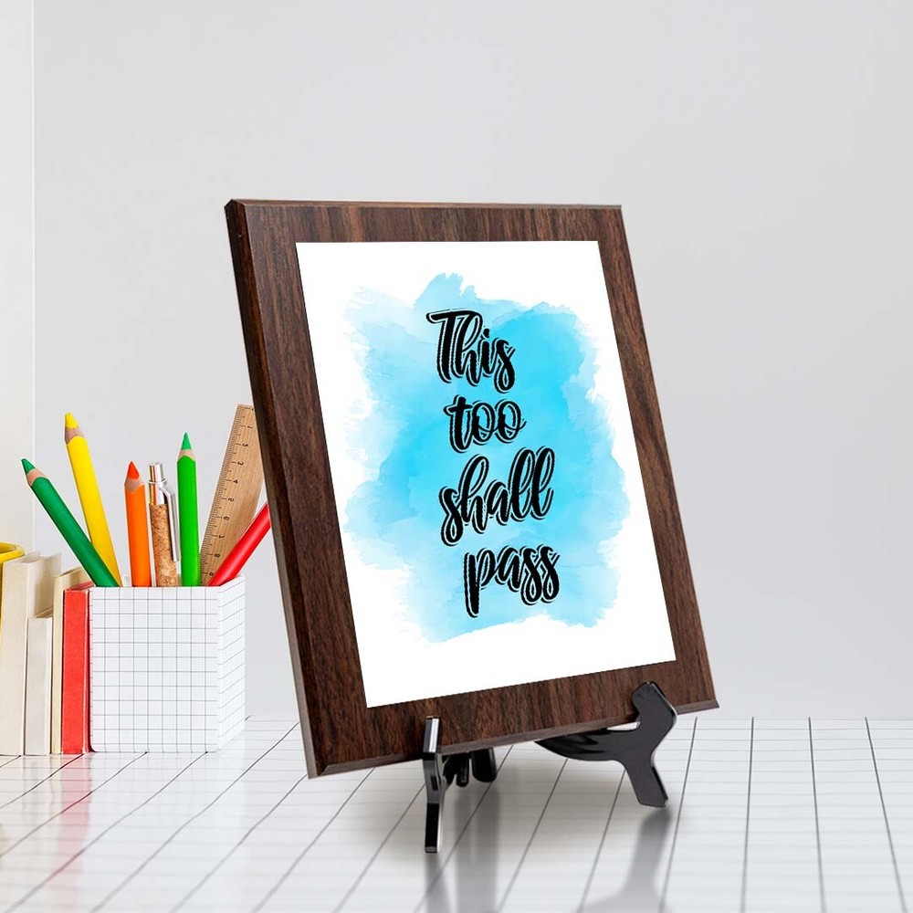 This Too Shall Pass Decorative Wall Plaque (Full Color)