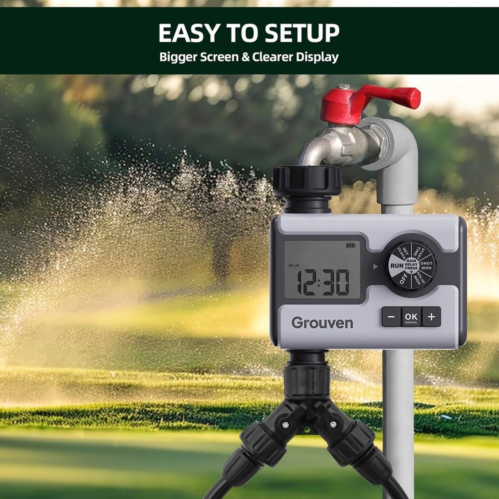 Drip Irrigation System with Water Timer Quick-Connect Automatic Irrigation Ki...