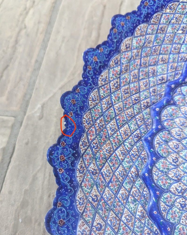 Vintage Minakari Enameled Plate (Large)