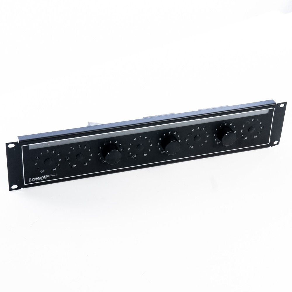 Lowell LVC8PID2 Rack Panel-Volume Control-2U loaded with 3 Mono Attenuators
