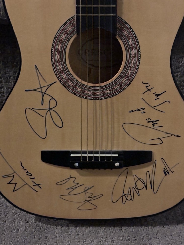 Train Signed Acoustic Guitar Graph Factory Authentics COA