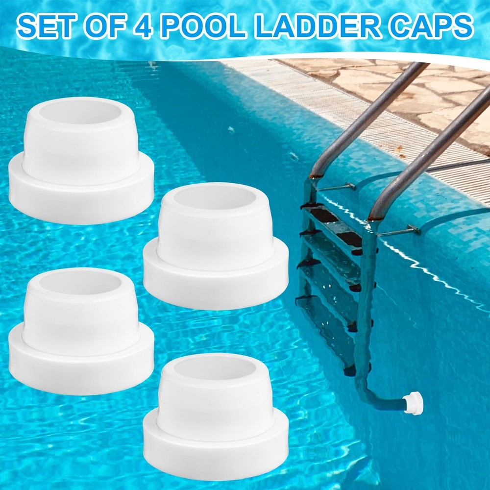4 Pack Pool Ladder Bumpers for Inground Pool Inside Pool Ladder Silicone End ...