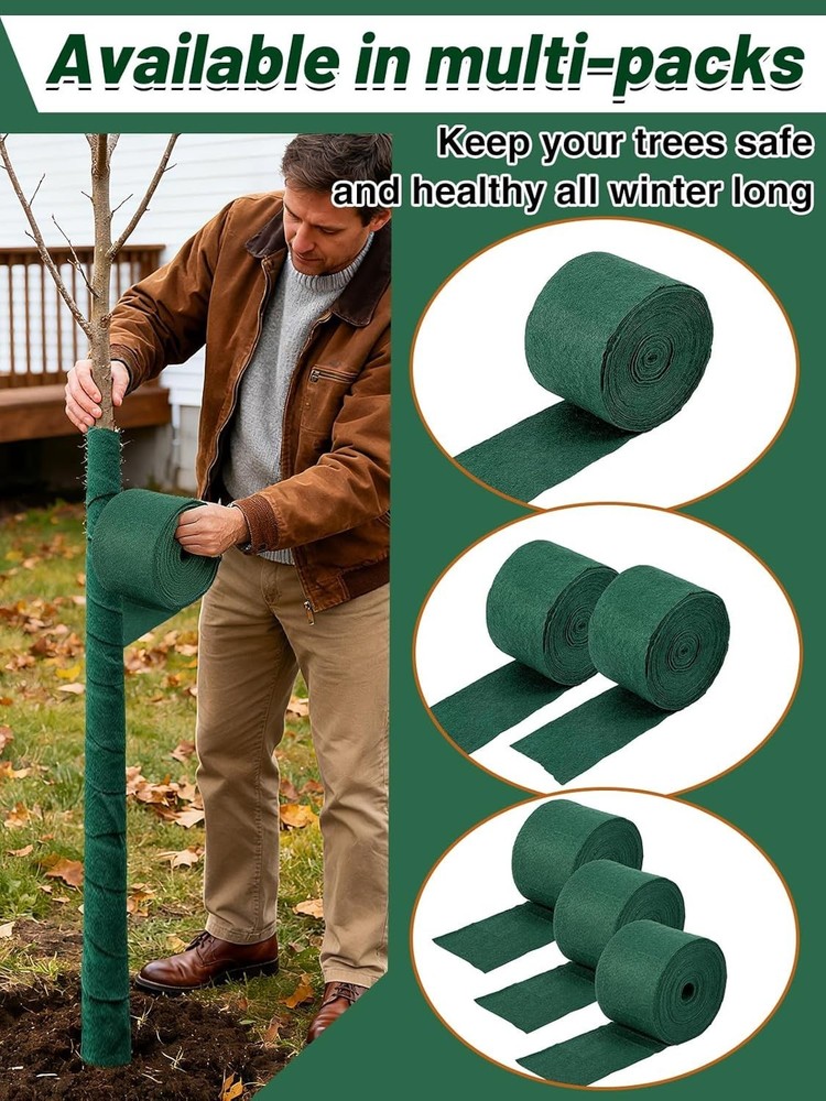 Winter Tree Protector Wrap - 65 ft x 2 - Heavy-Duty Guard