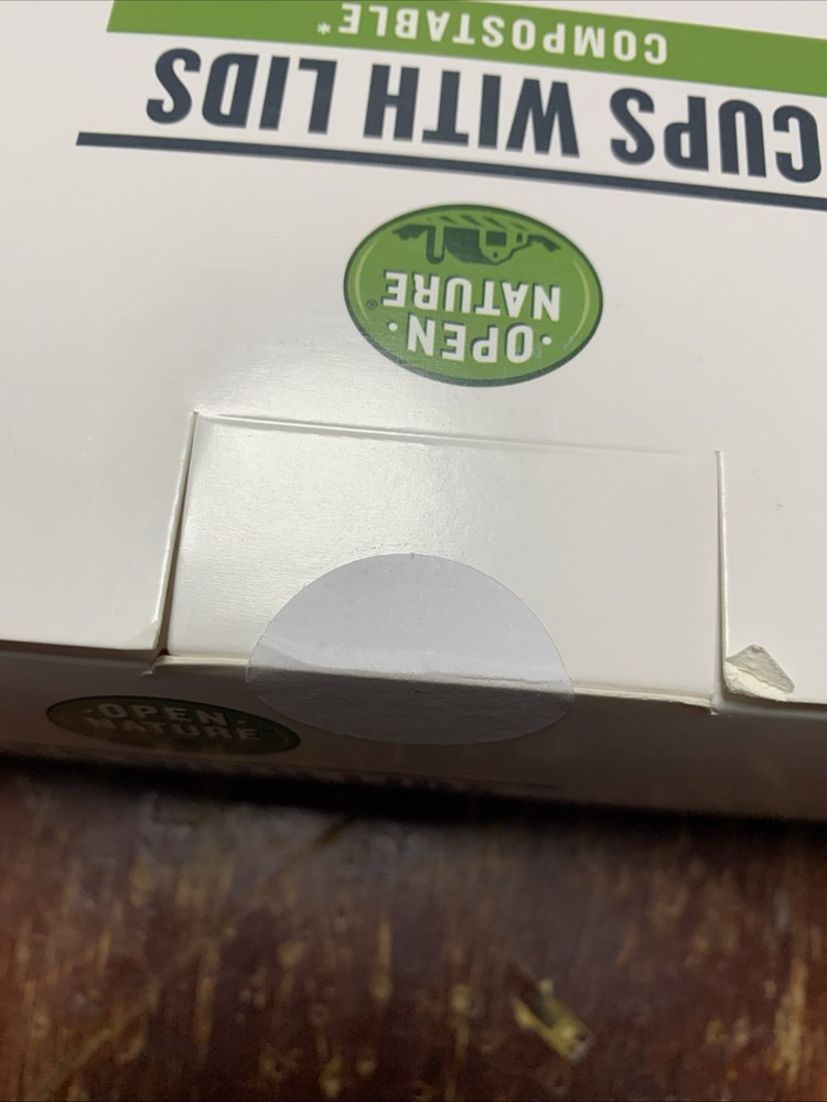 New Sealed Open Nature Cups with Lids Compostable
