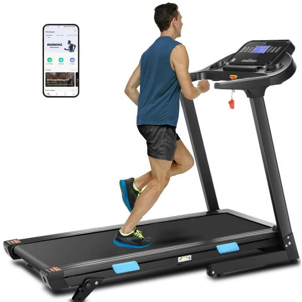 3.25HP Extra-Wide Running Treadmill, Incline Treadmill with Soft Drop System#