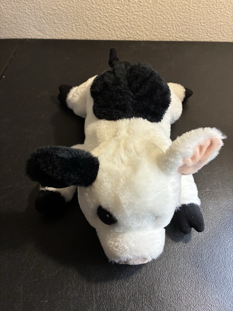Pier One Pig Plush Hamilton White & Black Spotted Laying 14” Spring Easter