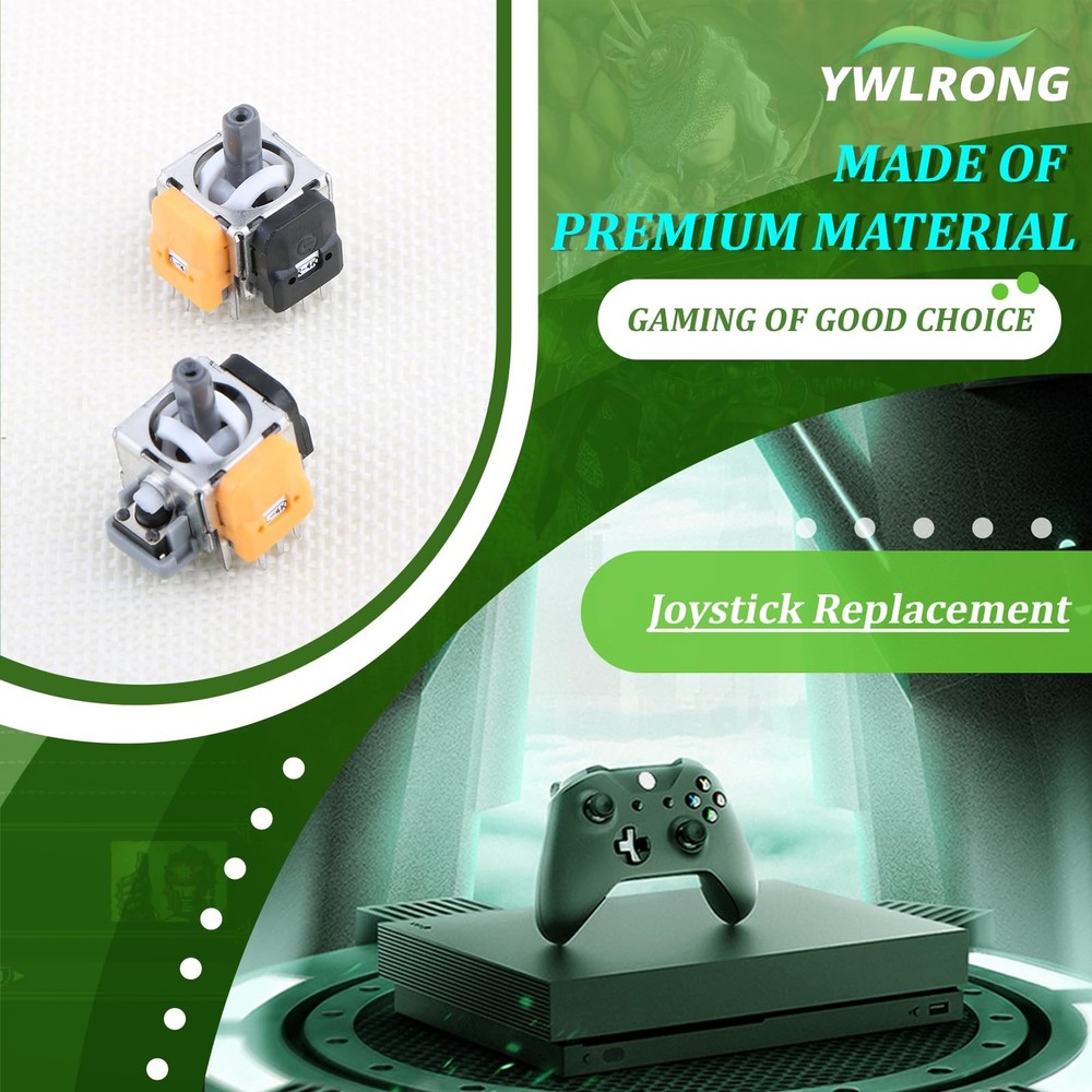 4Pack Joysticks for XboxOne S/X Hall Effect Joystick Replacement black