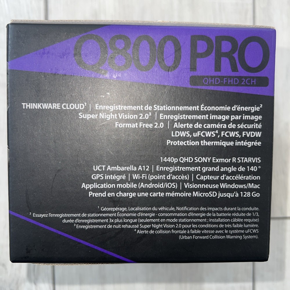 Thinkware Q800 PRO 2K Dash Cam Front + Rear Camera brand new boxed