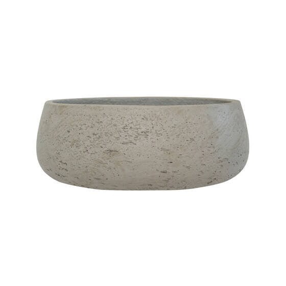 Round Rough 9.45" Grey Bowl Planter
