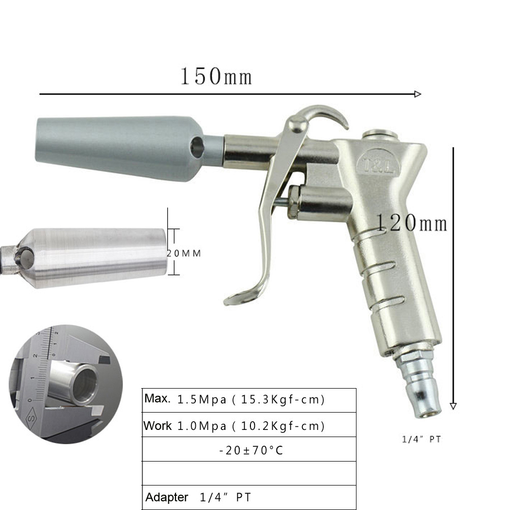 Air Duster Compressor Dust Blow Removing Gun Blower Big Nozzle Three Functions