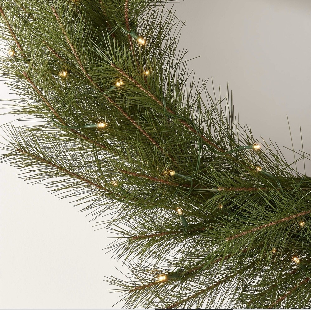 36” Long Needle Pine LED Holiday Wreath
