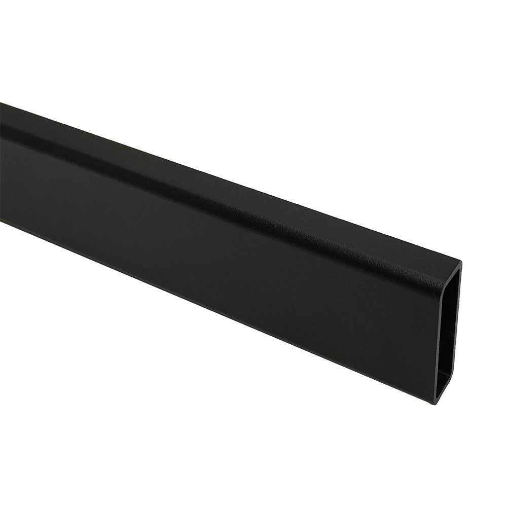 Pipe Style Rectangular Tubing Hangrail Retail Display Fixture 48'' Matte Black