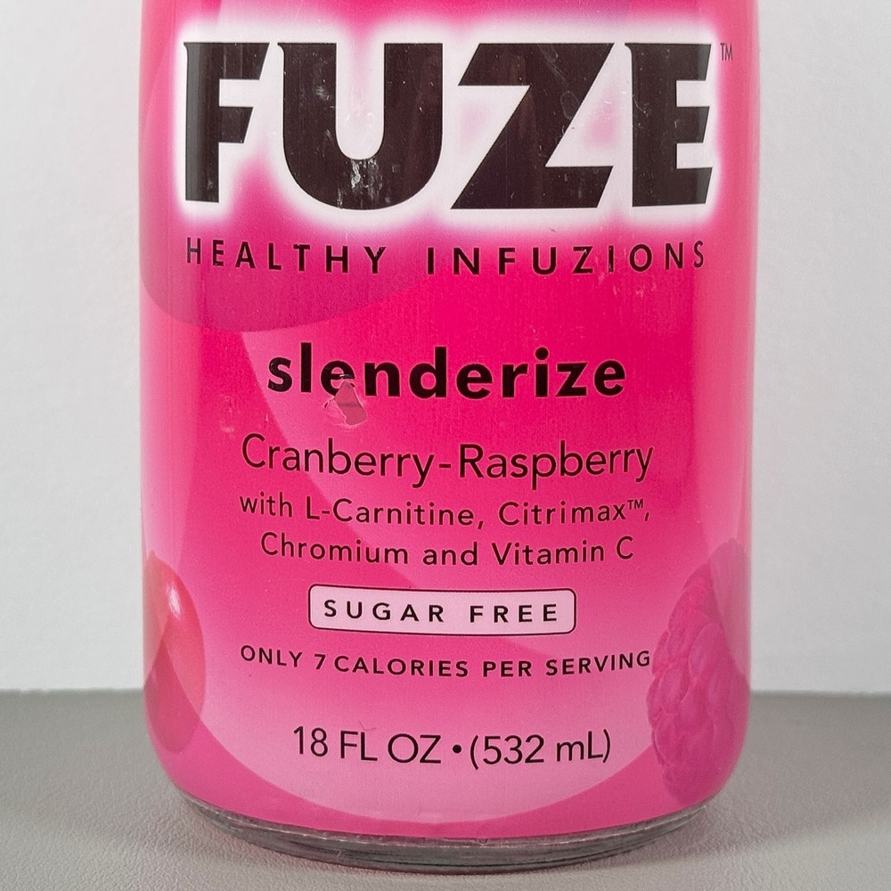 Fuze Collectible Bottle - Cran Raspberry Slenderize (Empty) Vintage Bottle 2000s