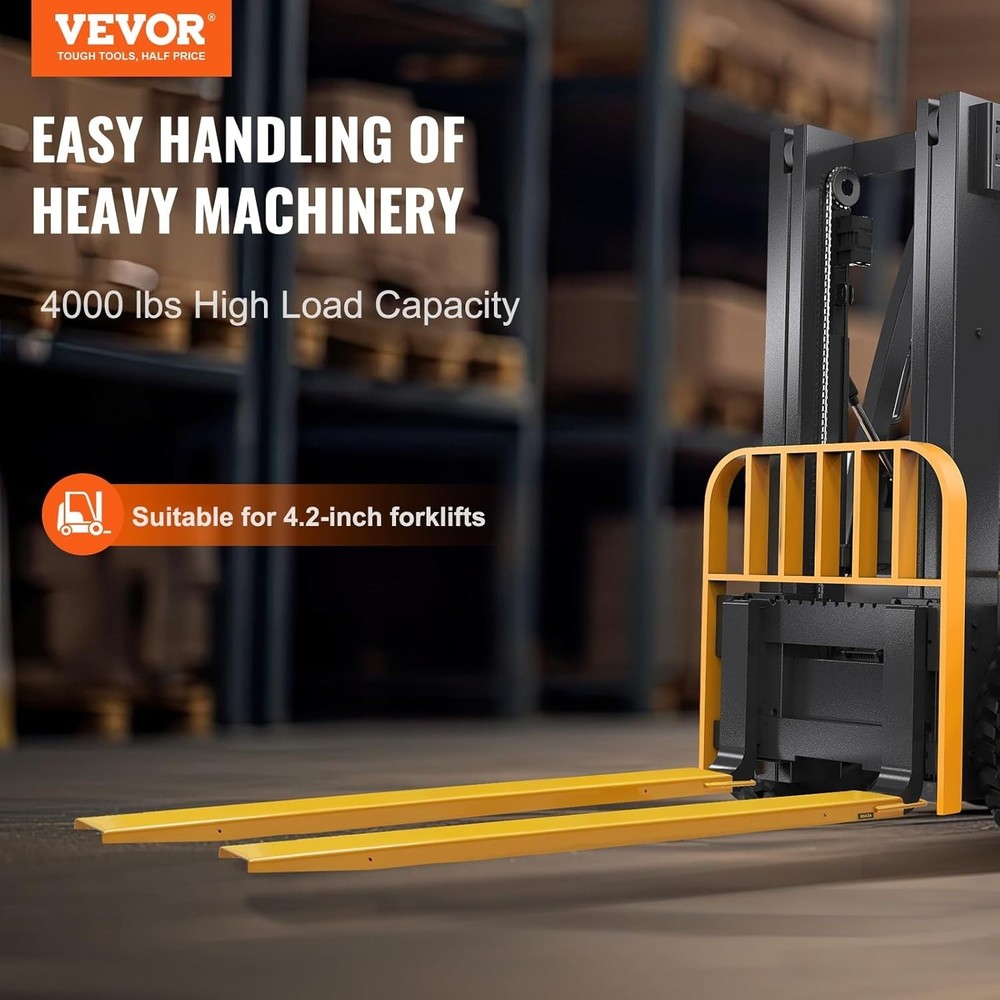Universal 84" Fork Extensions for Forklifts | Quick Installation & 4.5" Width