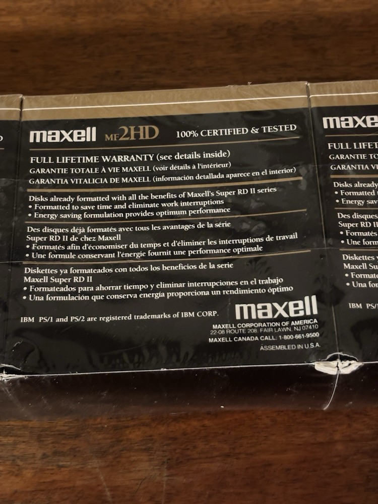 maxell MF2HD 36 Pack 3.5 Floppy New In Box