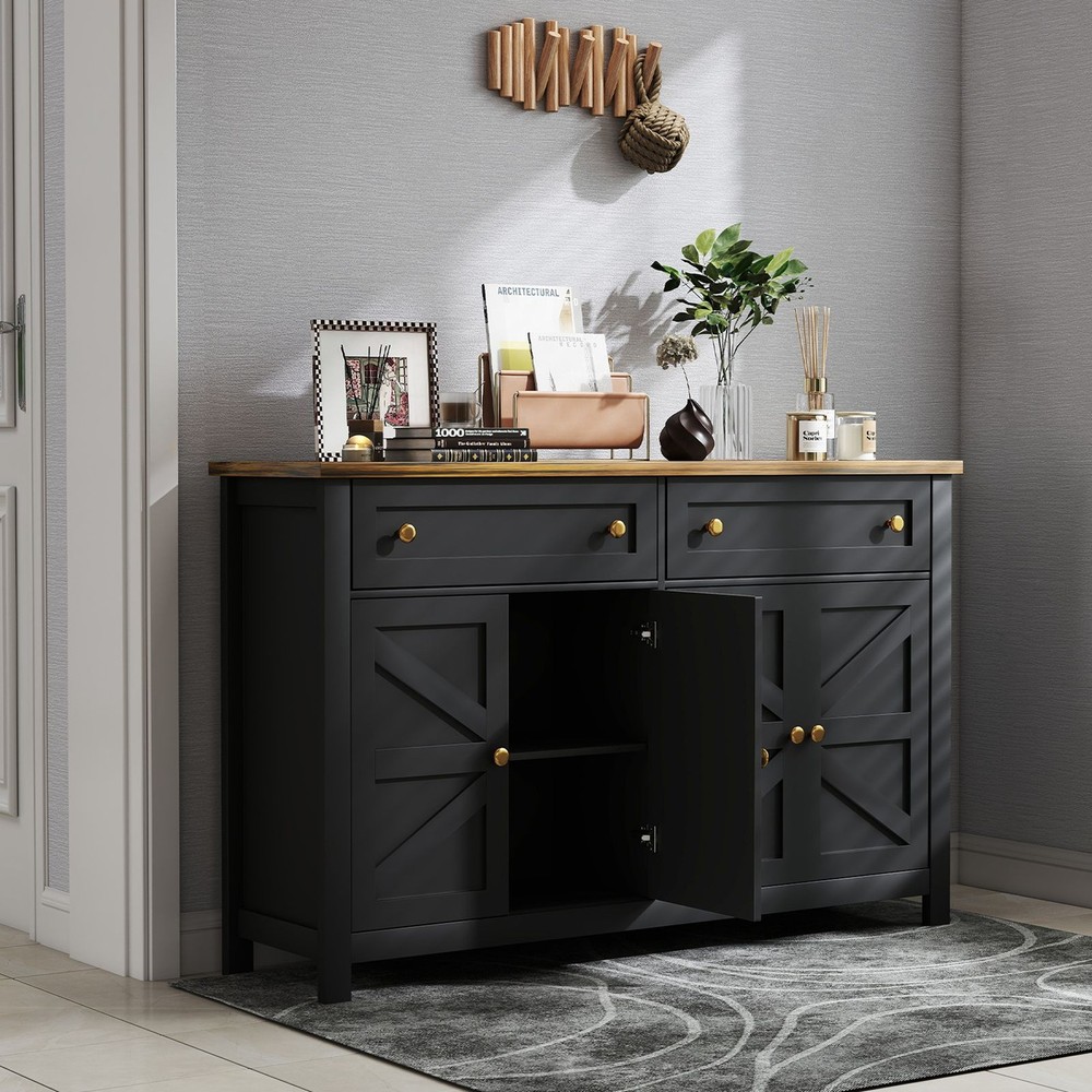 Sideboard Cabinet with Drawers Doors Multi-Functional Buffet for Kitchen Storage