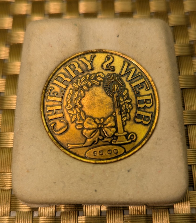 Vintage Cherry & Webb $5.00 Token