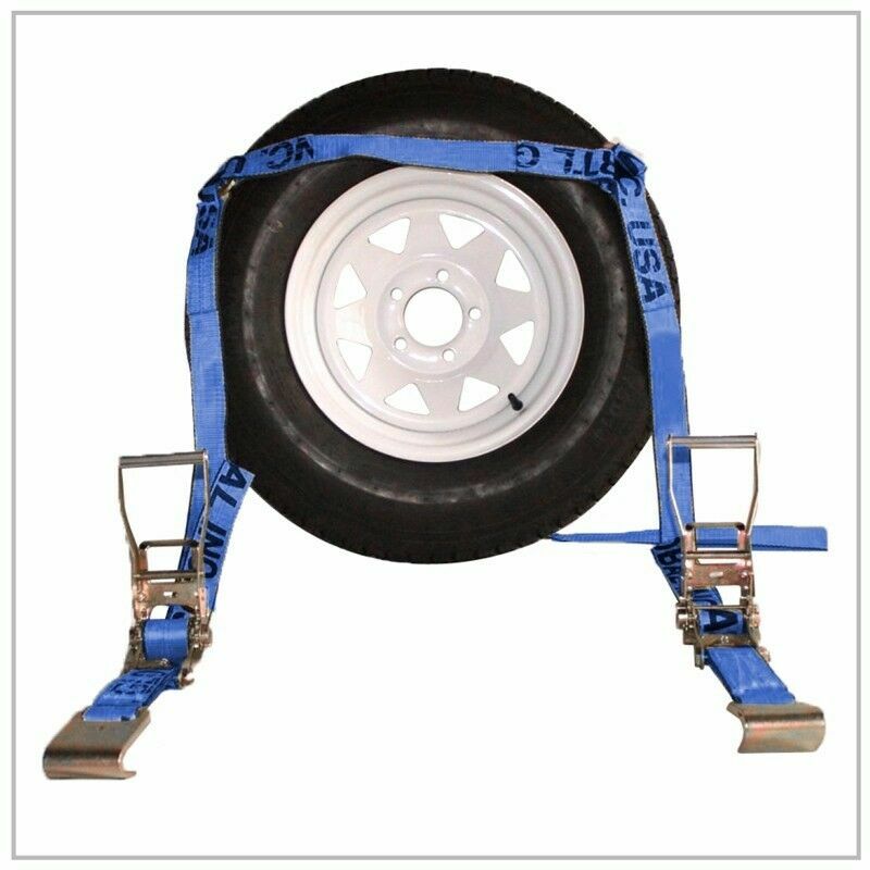 1 pc Replacement Flatbed Wheel Basket Strap Tie Down Flat Hook Tire Attachment